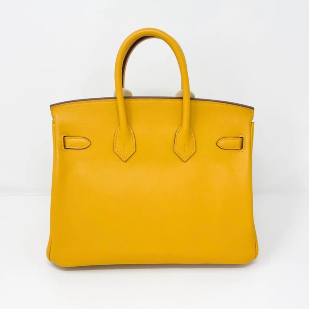 Authentic Hermes Birkin 25 Jaune Ambre Swift Gold Hardware - Picture 4 of 10